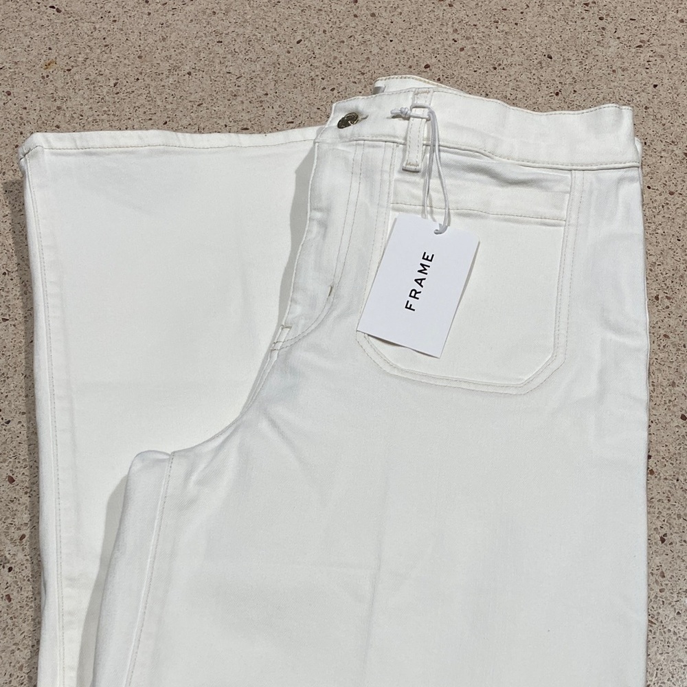 FRAME White LE Slim Palazzo Jeans $298